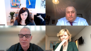 EU Experts discuss on a zoom webinar call