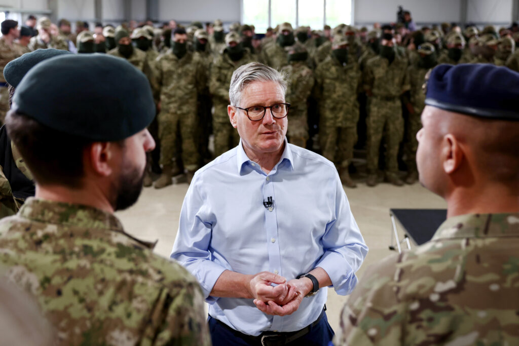 Prime Minister Keir Starmer troop visit with Christopher Luxon