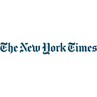 the-newyorktimes-logo | Whitehouse Communications The New York Times logo in blue text on a black background.