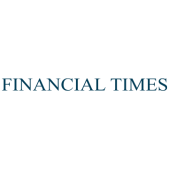 financial-times-logo | Whitehouse Communications Financial Times logo in blue wordmark text across the page (branding