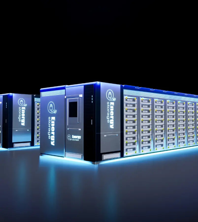 invinity-shutterstock_2767715531-preview | Whitehouse Communications Energy storage container units with ambient glow in dark room